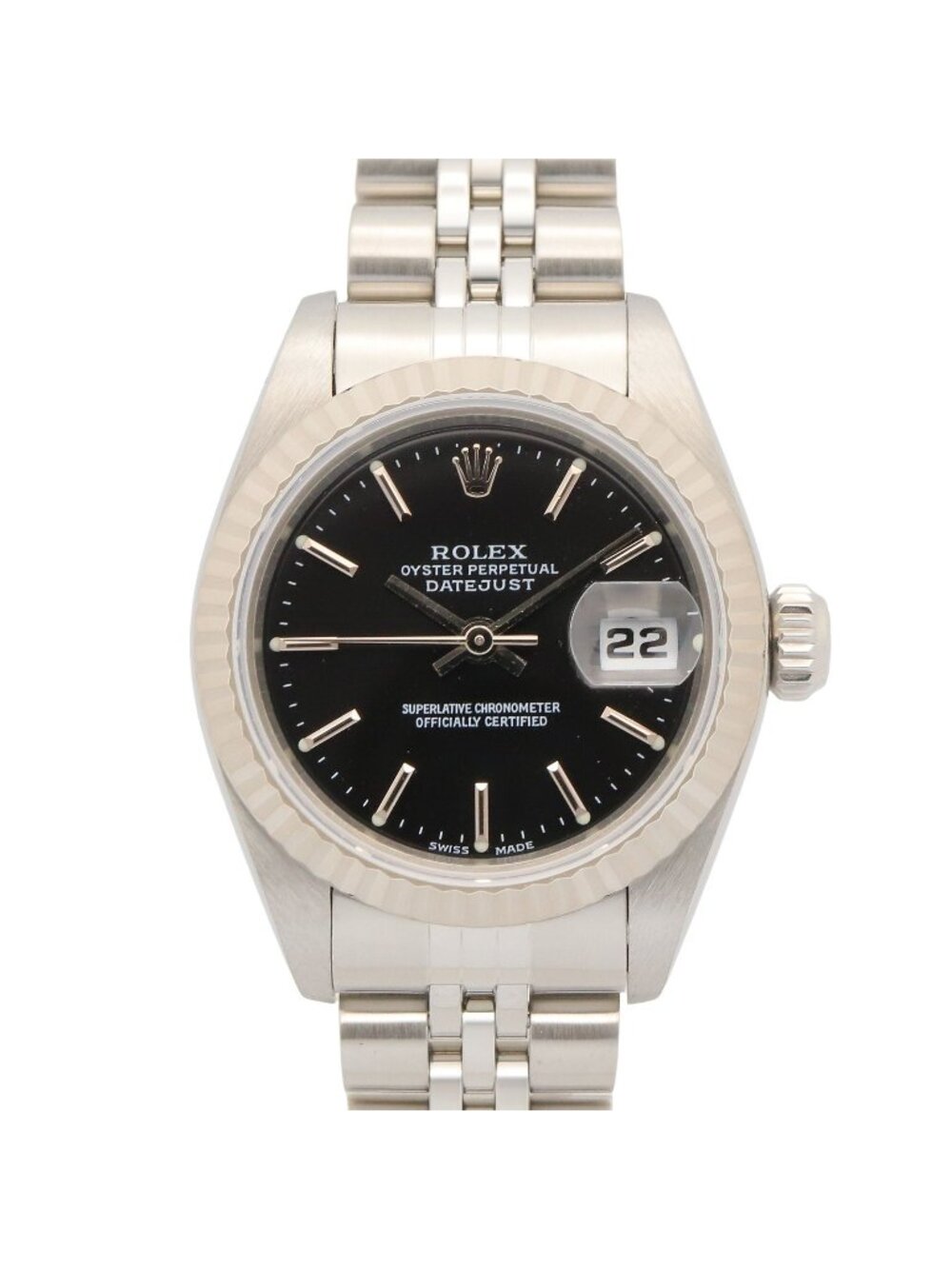 Rolex Datejust T Number BK BA 18k White Gold Stainless Steel
